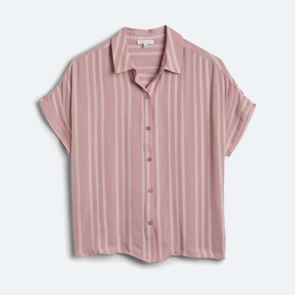 Dark Pink Cordel Button-Up Shirt